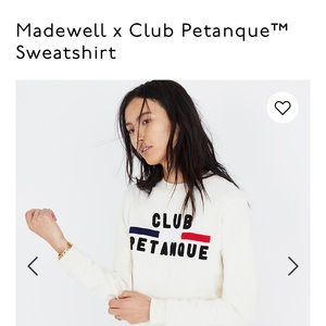 Madewell X Club Petanque Sweatshirt Size L